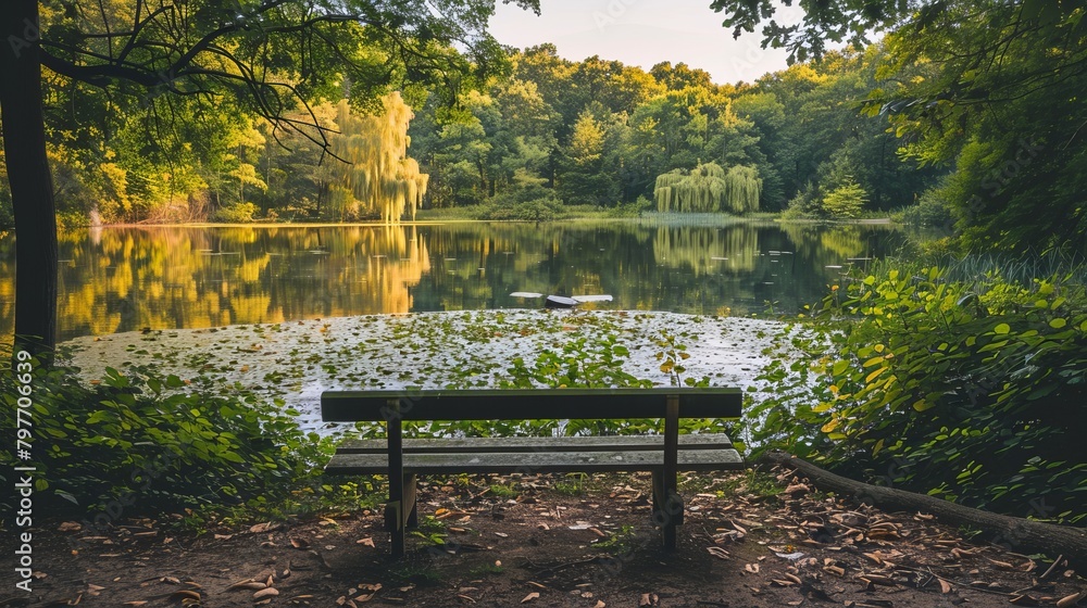 Naklejka premium The healing power of nature. tranquil outdoor scenes that promote mental health and well-being
