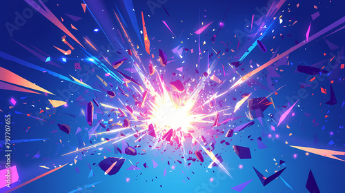 illustration of a colorful explosion 