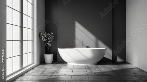 Timeless Elegance  Monochrome Minimalism in Bathroom Design