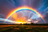 A rainbow in the sky. Generative AI
