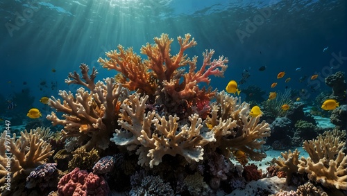 The fragile ecosystem of a vibrant coral reef ai_generated © Haroon