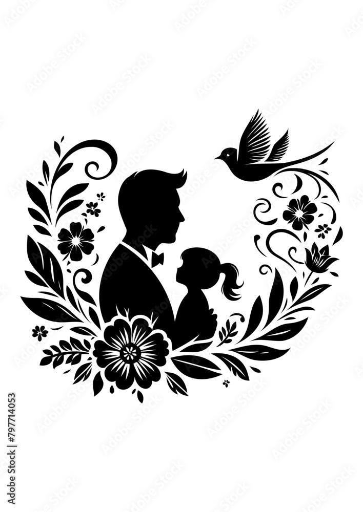 Fototapeta premium fathers day vector