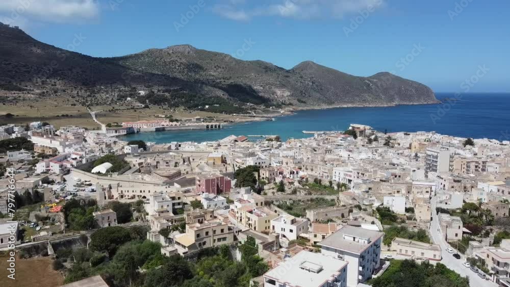 FAVIGNANA ISLAND TRAPANI IN SICILIA BY DRONE FAVIGNANA ISLAND TRAPANI IN SICILIA BY DRONE