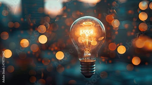 Abstract lightbulb symbolizing innovative ideas