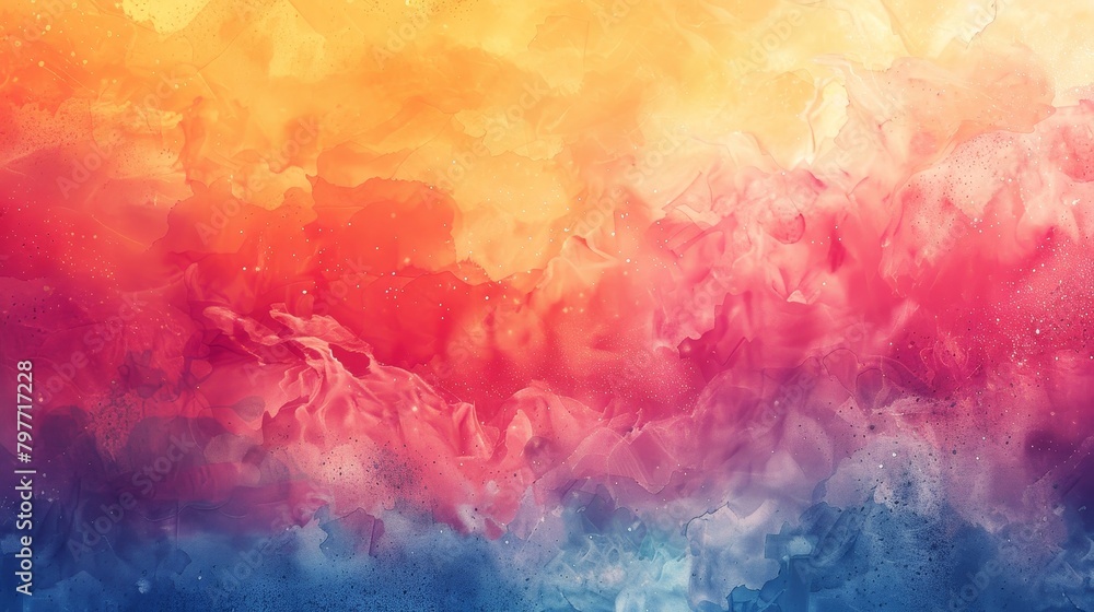 Fototapeta premium A vibrant watercolor gradient with subtle brushstrokes, evoking a sense of tranquility and fluidity