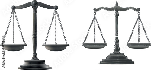 Balance scales black icon