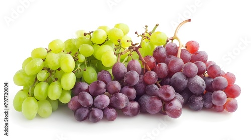 grapes on a white background ai generated 