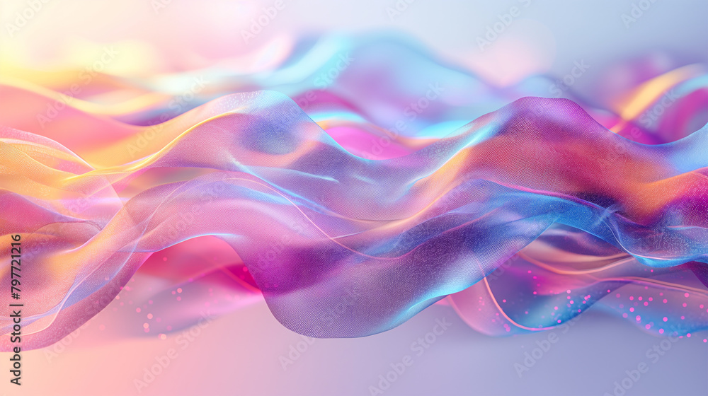 3D element with waves of holographic energy flowing in a spectrum 3D element with waves of holographic energy flowing in a spectrum