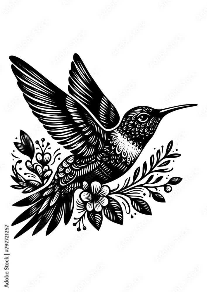Obraz premium hummingbird vector