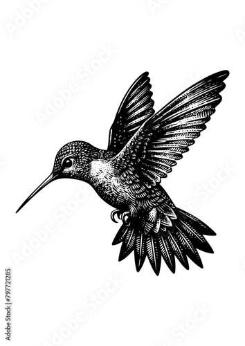 hummingbird vector photo