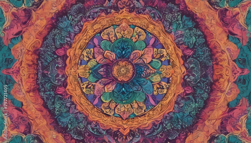 Create a background with intricate floral mandalas upscaled 10 1