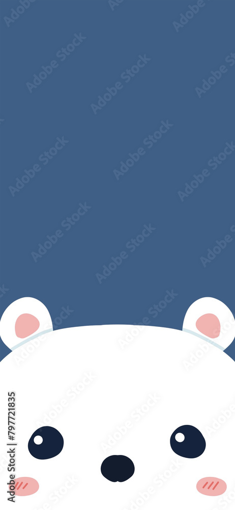 Obraz premium Cute Polar Bear Wallpaper
