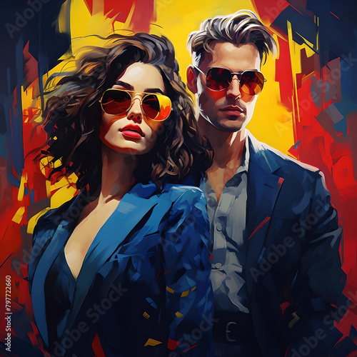 couple in sunglasses