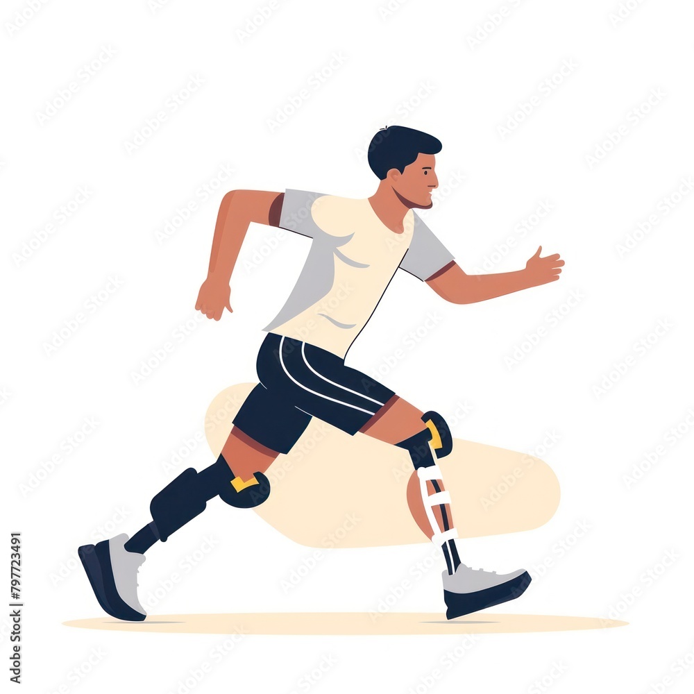 Disabled athlete run person human.