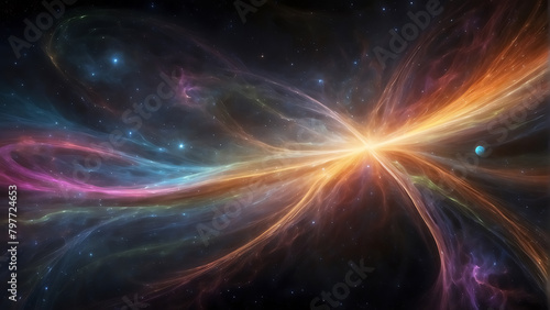 background with stars Interstellar Data Stream: Illuminating the Cosmos