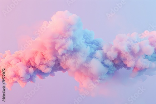 Cotton candy clouds in a pastel dreamscape
