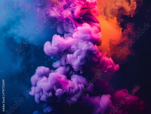 A dance of colors in smoke