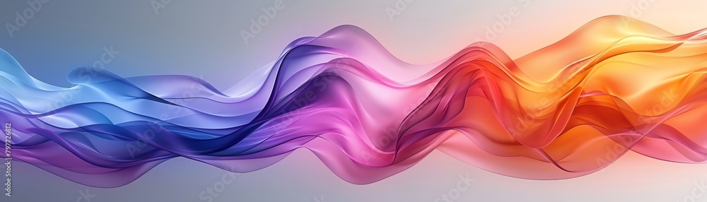 Fototapeta premium Abstract fluid shapes with gradient colors, soft and modern, illustration design, flowing lines, no sharp edges