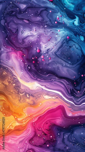 Abstract fluid art with marble effects, elegant and soothing, digital abstract, swirling colors, avoid sharp lines