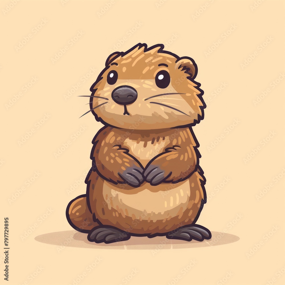 mole cartoon flat illustration minimal line art mole cartoon flat illustration minimal line art