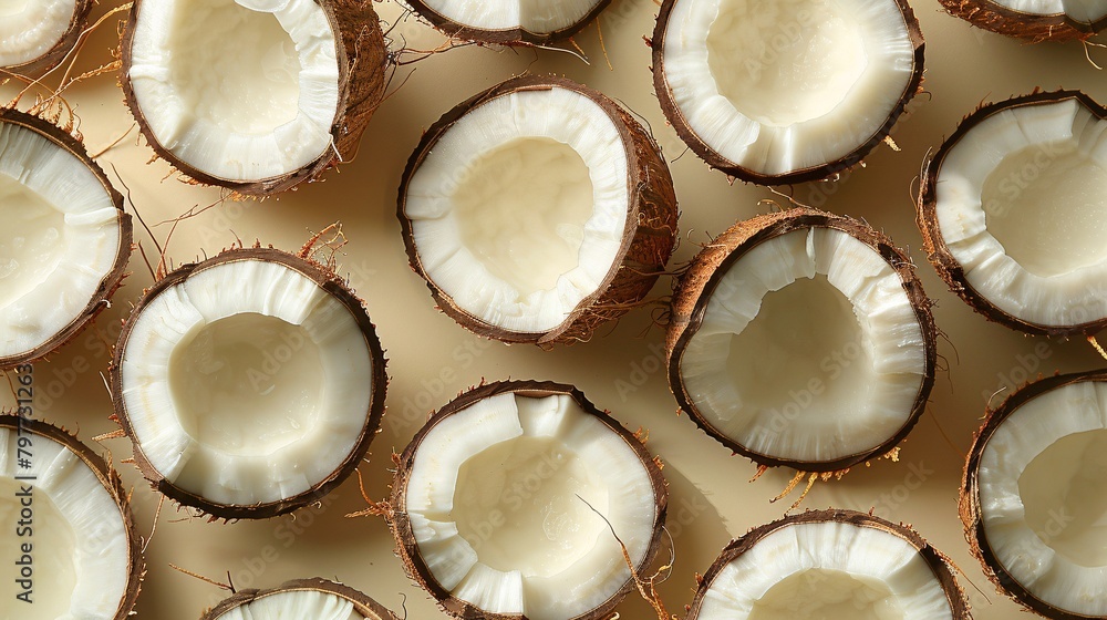 top view of coconuts pattern