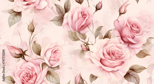 pink roses pattern