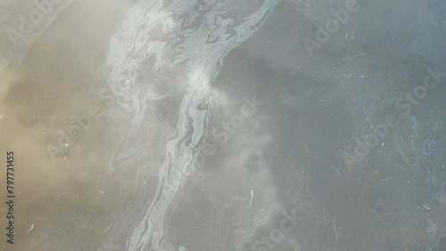 Wallpaper Mural Petrol Film on the surface of water Reflecting Clouds Torontodigital.ca