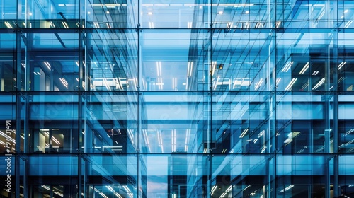 Corporate office building with glass facade