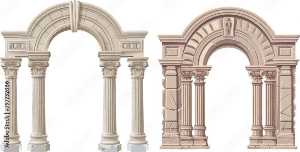 Obraz premium Architectural stone or marble arch