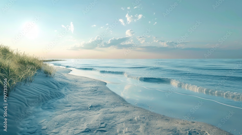 Tranquil D Rendering of a Captivating Shoreline