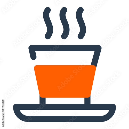 Americano Coffee Beverage Icon Illustration