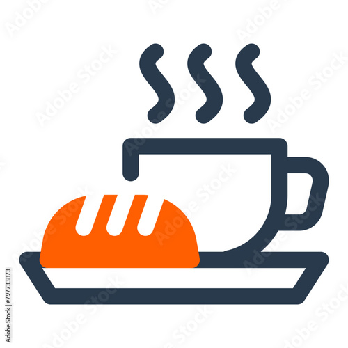Coffee Break Refreshing Icon Illustration