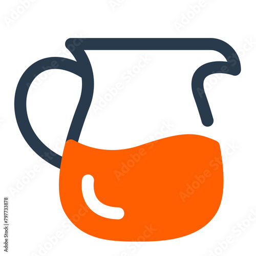 Creamy Coffee Creamer Icon Illustration