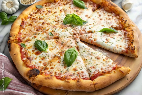 Freshly Baked Italian Margarita Pizza Recipe: Authentic Traditional Dinner with Genuine Ingredients