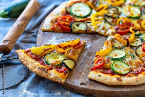 Baked Freshly Pizza: Bursting Color Garden Feast - Tasty Pie & Veggie Goodness