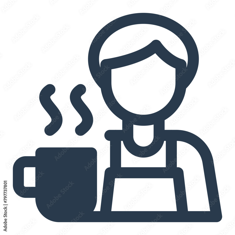 Barista Crafted Coffee Creation Icon Illustration Barista Crafted Coffee Creation Icon Illustration
