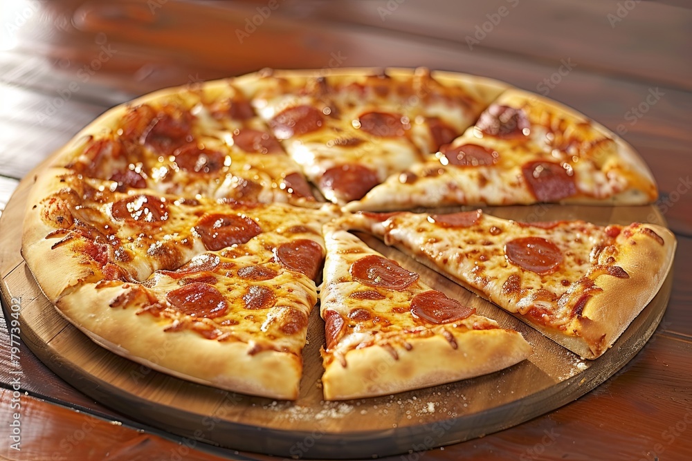 Stretchy Mozzarella Heaven: Fast and Delicious Pizza Snack on Wooden Board