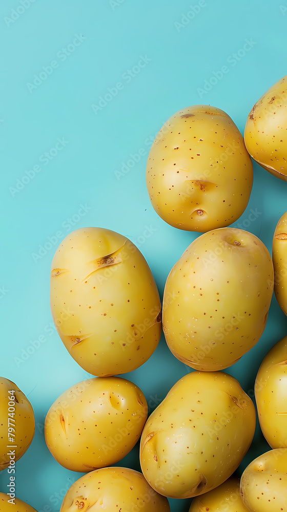 Pile of potatoes close-up Pile of potatoes close-up