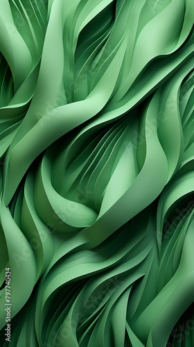 Wallpaper Mural green curled paper texture Torontodigital.ca