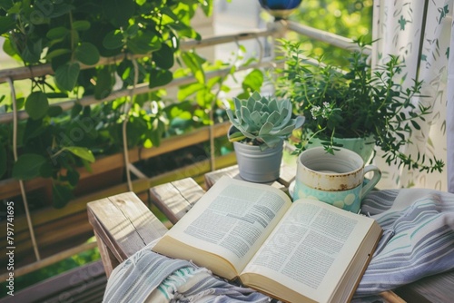 book in garden