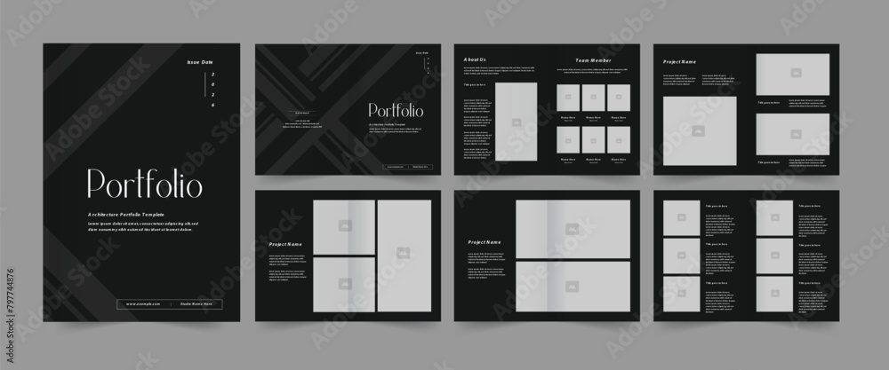 Fototapeta premium Architecture Portfolio Real Estate Portfolio Interior Portfolio Design