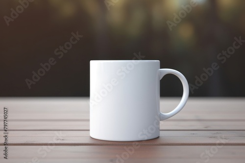 White mug mockup coffee drink.