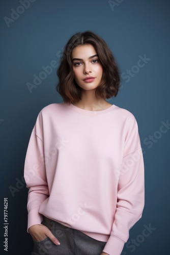 Sweatshirt portrait clothing sweater.