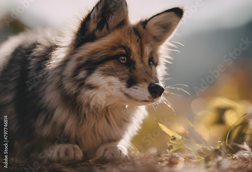 Inquisitive Wild Fox in Golden Light - Captivating Nature Portrait