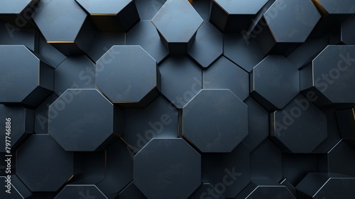 hexagonal dark grey background
