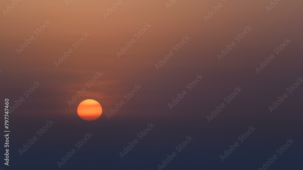 Sunrise with cityscape of Ajman from rooftop aerial timelapse. Sunrise with cityscape of Ajman from rooftop aerial timelapse.