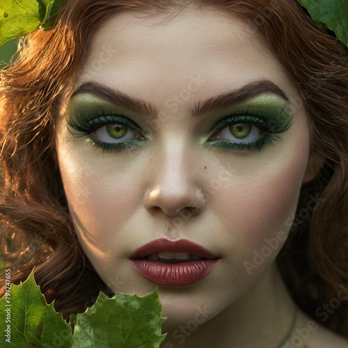 portrait of a woman with green eyes