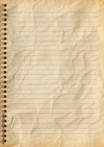 a notebook with lined paper photo