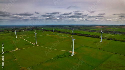 Sustainable Wind Farm in Rural Landscape in North Yorkshire