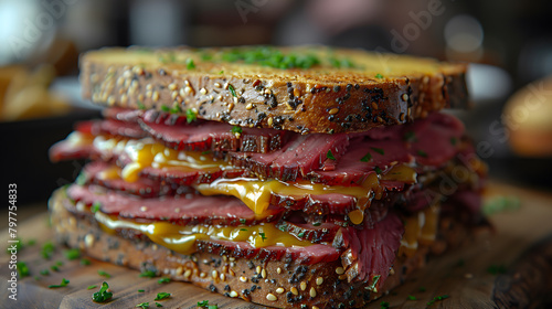 Pastrami on Rye, close-up